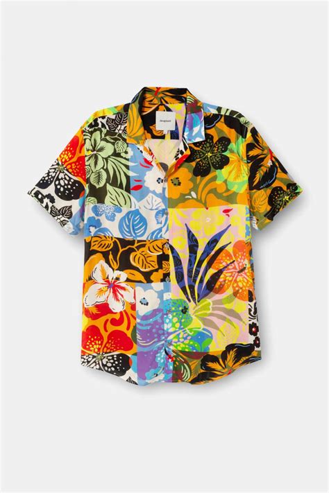 Camisa Estampados Hawaiana Multicolor Camisas Desigual Hombre Ayhangunyil