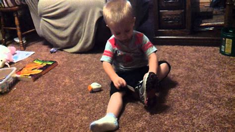 Baby Putting On His Own Shoes Youtube