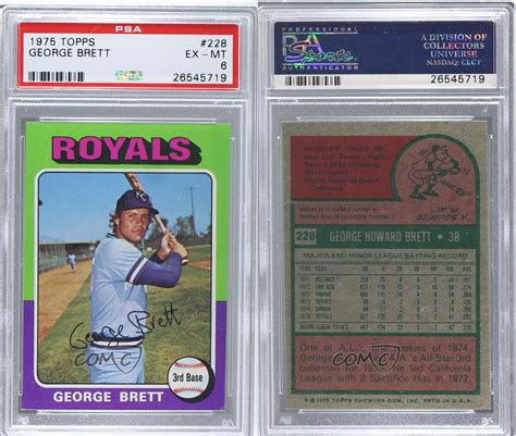 Maybe you would like to learn more about one of these? 1975 Topps #228 George Brett PSA 6 Kansas City Royals RC ...