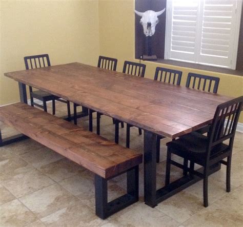 Hand Made Real Wood Dining Table By Lonesome Burro Llc