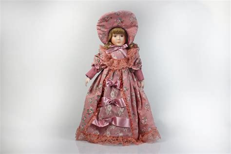 Victorian Porcelain Doll Anco Adorable Memories Inch Doll Display Doll Stand Included