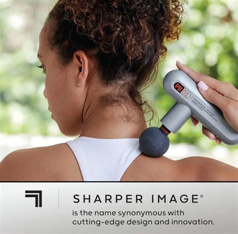 Sharper Image Deep Tissue Portable Percussion Massage Gun Powerboost Handheld 843479153972 Ebay