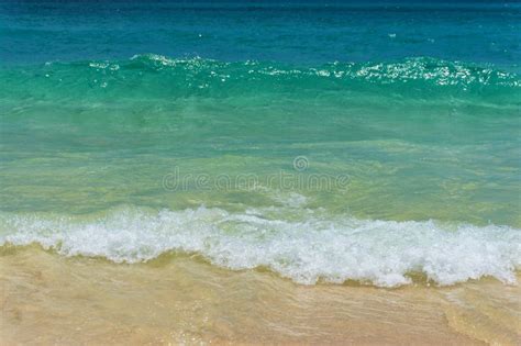 Beautiful Tropical Beach With Soft Wave On Sandy Shore Stock Photo