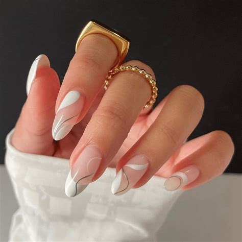French Tip Almond Nail Designs Vlr Eng Br