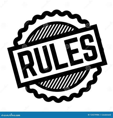 Rules Black Stamp Stock Vector Illustration Of Policy 124379986