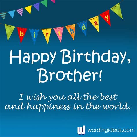 Happy Birthday Brother 30 Birthday Wishes For Your Brother Wording