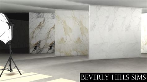 Calcutta Marble Wall Set At Beverly Hills Sims Via Sims 4 Updates Check