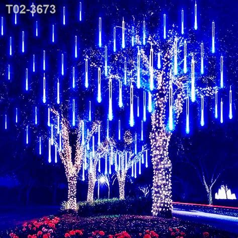 stock№outdoor led meteor shower lights falling rain drop fairy string lights for christmas party