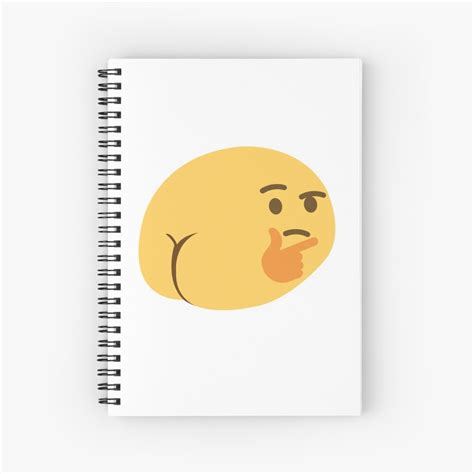 Thicc Hmm Emoji Funny Meme Spiral Notebook For Sale By Flygraphics Redbubble