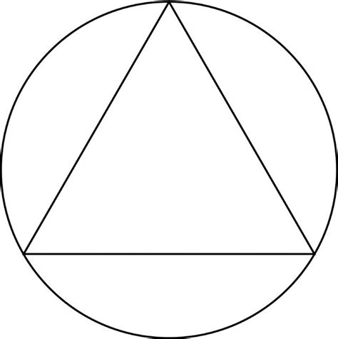 Triangle Inscribed In A Circle Clipart Etc Circle Tattoo Circle