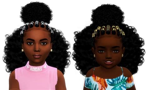 Alicia Hair Sims 4 Cc Custom Content Black Kids