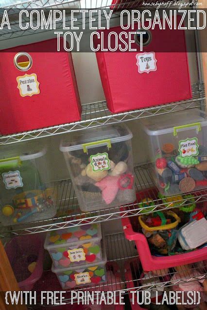 Check spelling or type a new query. A Completely Organized Toy Closet {With Free Printable Tub ...