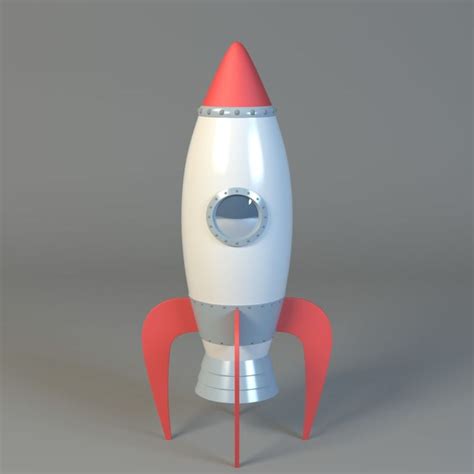 Cartoon Rocket 3d Model 6 Obj Max Free3d 3d Street Art Retro