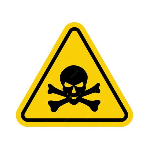 Premium Vector Poisons Sign Warning Sign Poisonous Substances Yellow