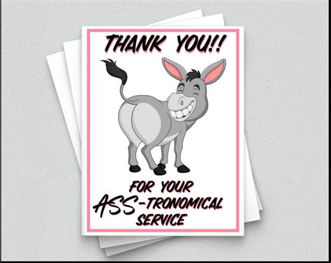 Funny Thank You Card Set Business Thank You Cards Fun Thank Etsy