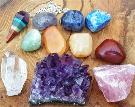 11 Pcs Healing Crystals And Stones Chakra Set Purple