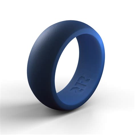 Mens Blue Silicone Wedding Ring Recon Rings