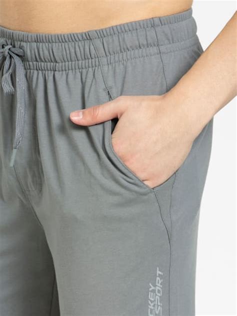 Performance Grey Track Pant With Drawstring Closure For Men Sp27
