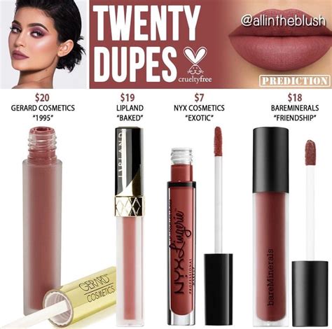 Kylie Cosmetics Limited Edition Birthday Collection Twenty Lip Kit Dupe Makeupdupes Kylie