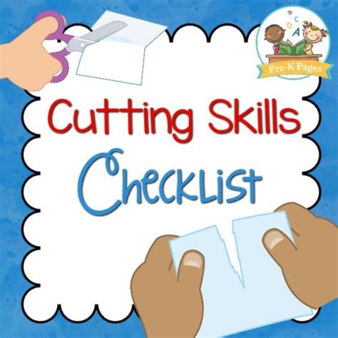Cutting Skills Checklist Pre K Pages