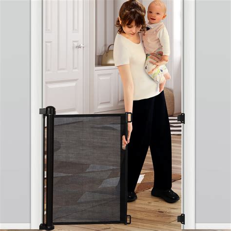 Buy Cosagon Retractable Baby Gate35 Tallextends To 120 Wideextra