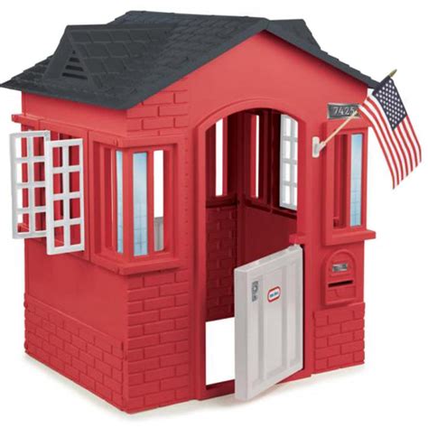 Red Cottage Playhouse Inside And Outside Playhouse Little Tikes