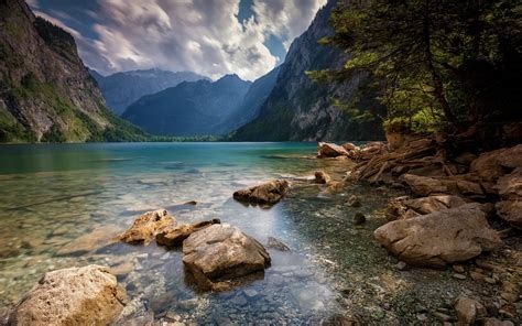 2839968 Nature Landscape Alps Summer Lake Mountain Trees Clouds