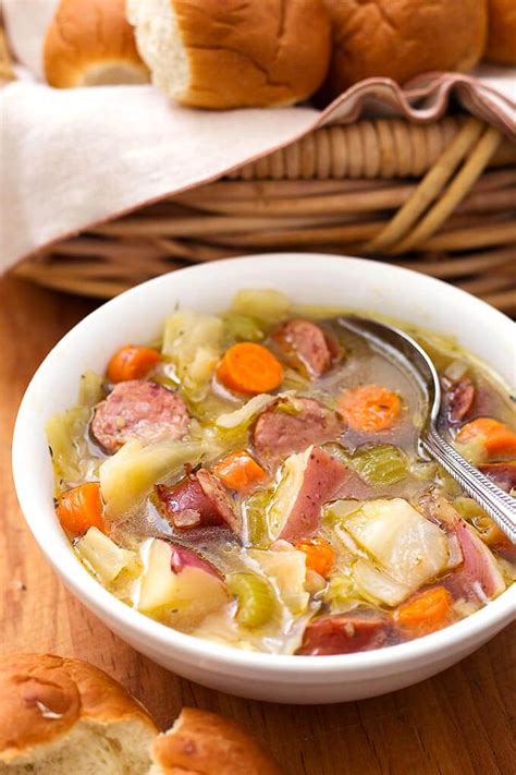 Instant Pot Kielbasa Cabbage Potato Soup Simply Happy Foodie Instant Pot Soup Recipes