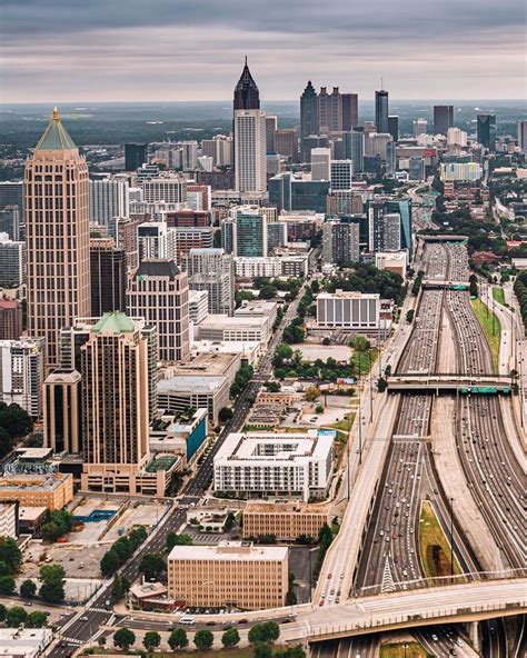 Midtown And Downtown Atlanta Ga 1080 X 1350 City Cities Buildings