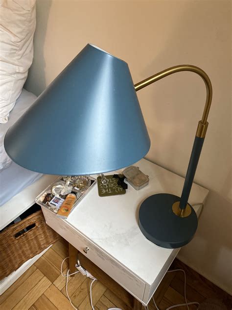 West Elm Blue And Gold Lamp For Sale In New York Ny Offerup