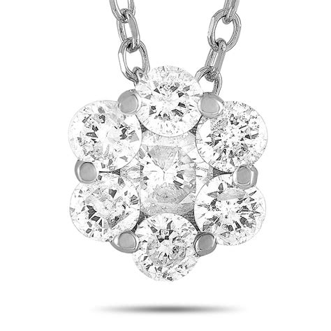 Lb Exclusive 14k White Gold 025 Ct Diamond Pendant Necklace Only 330