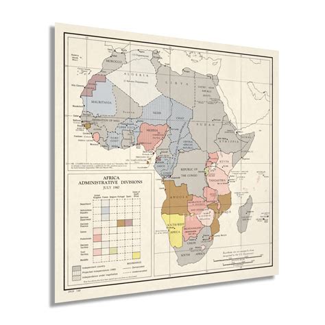 Buy Historix 1960 Vintage Africa Map 16x16 Inch Vintage Map Of Africa