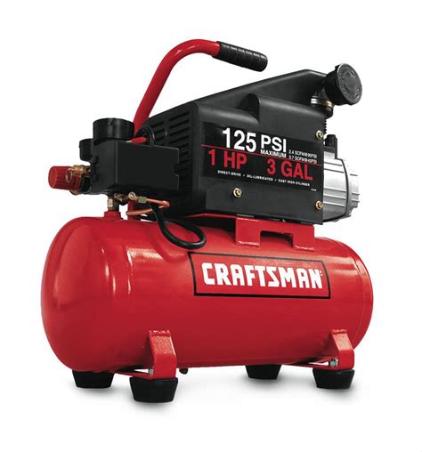 Craftsman 3 Gallon Horizontal Air Compressors 009 15310 Free Shipping