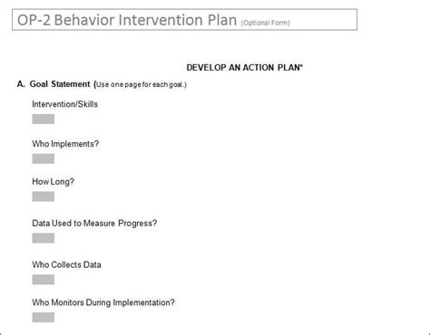 Behavior Intervention Plan Template Free Word Pdf Documents Download