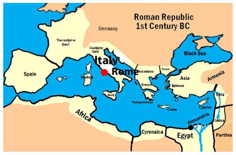 Map Of The Ancient Roman Empire Octavian Rise To Power