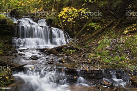 Michigans Wagner Falls Stock Photo Download Image Now Falling