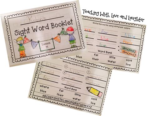 Sight Word Booklets | Sight word booklets, Sight word ...