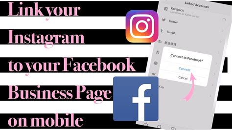 How To Link Your Instagram To Your Business Facebook Page Mobile Youtube