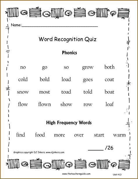 Saxon Phonics First Grade Worksheets