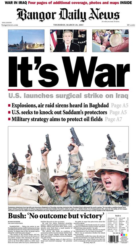 Maybe you would like to learn more about one of these? This Is How Newspapers Covered The Start Of The Iraq War ...