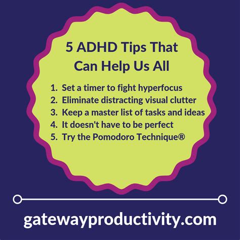 5 Adhd Tips That Can Help Us All Gateway Productivity St Louis Mo