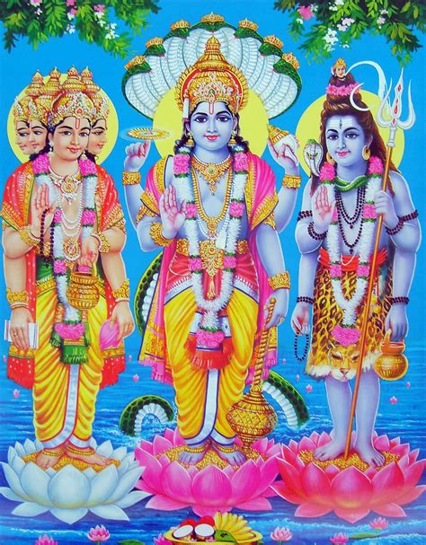 Brahma Vishnu And Shiva Hinduismus Lord Vishnu Indischen Göttern