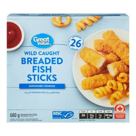 Great Value Breaded Fish Sticks 1ea Walmart Ottawa Grocery Delivery