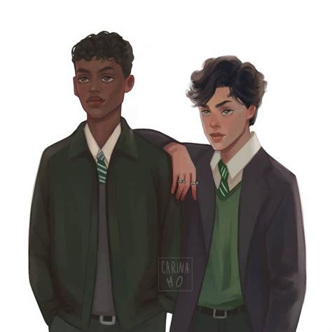 C A R I N A On Instagram Blaise Zabini And Theo Nott Harrypotterart