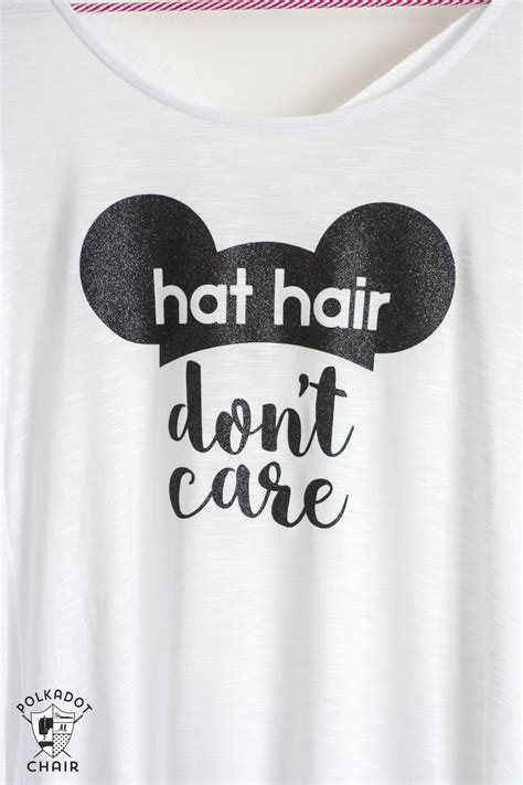 diy disney t shirt hat hair don t care the polka dot chair