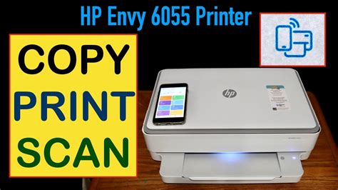 How To Copy Print And Scan With Hp Envy 6055 All In One Printer Youtube