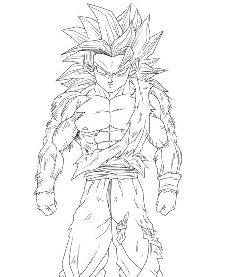 Vegeta Super Saiyan 4 Coloring Pages