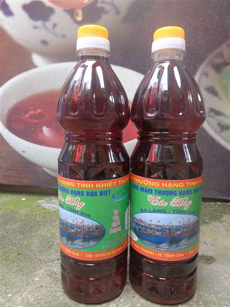 Nước mắm thượng hạng đặc sản Ba làng - Thanh Hóa (chai 1l)