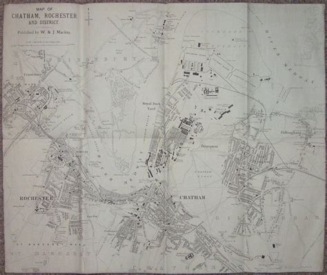 Antique Maps Of Chatham In Kent