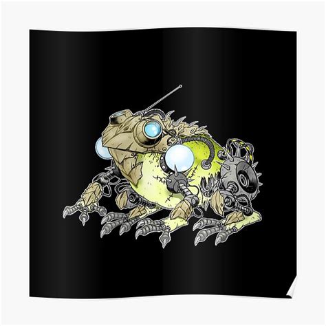 Cyborg Frog Poster By Gs Artworks Redbubble